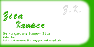 zita kamper business card